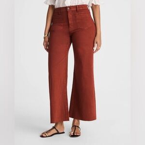 Madewell Flared Wide-Leg Crop Jeans in henna Size 28